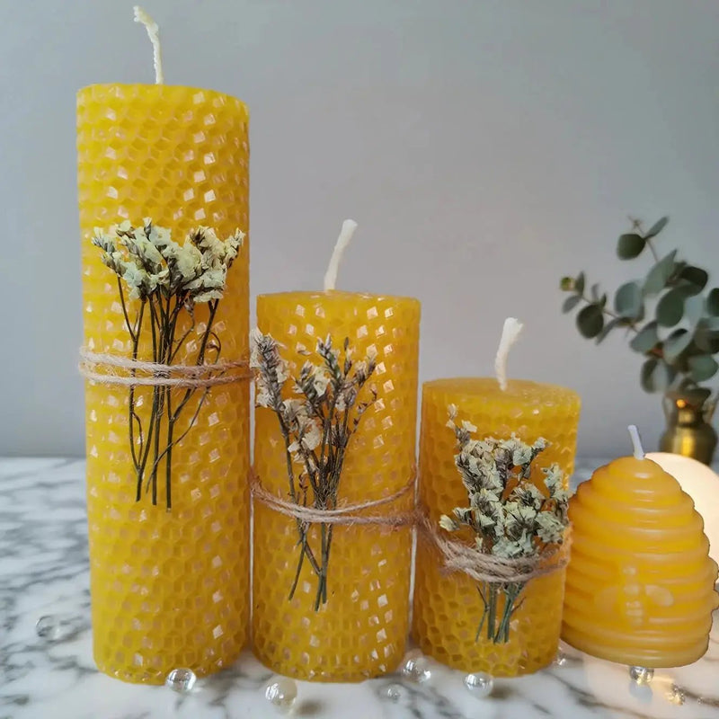Candle Set - Decorative Beeswax 4pcs by House Of Avana