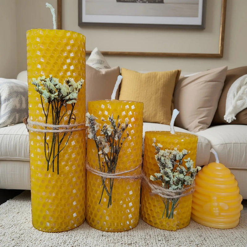 Candle Set - Decorative Beeswax 4pcs by House Of Avana