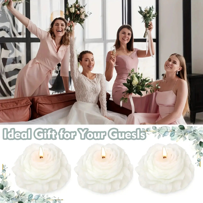 Candle Set - Peony Flower Scented Gold 24pcs by House Of Avana