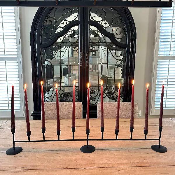 Matte Black 11-Taper Candle Holder by Decor Steals