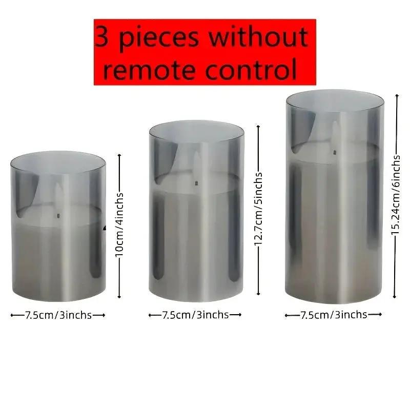 Candles - Flameless Gray 3-Pack by House Of Avana