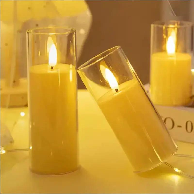 Candles - Flameless LED Plastic 3-Piece by House Of Avana