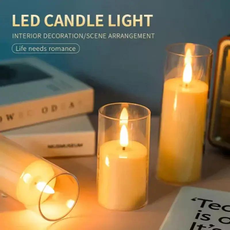 Candles - Flameless LED Plastic 3-Piece by House Of Avana