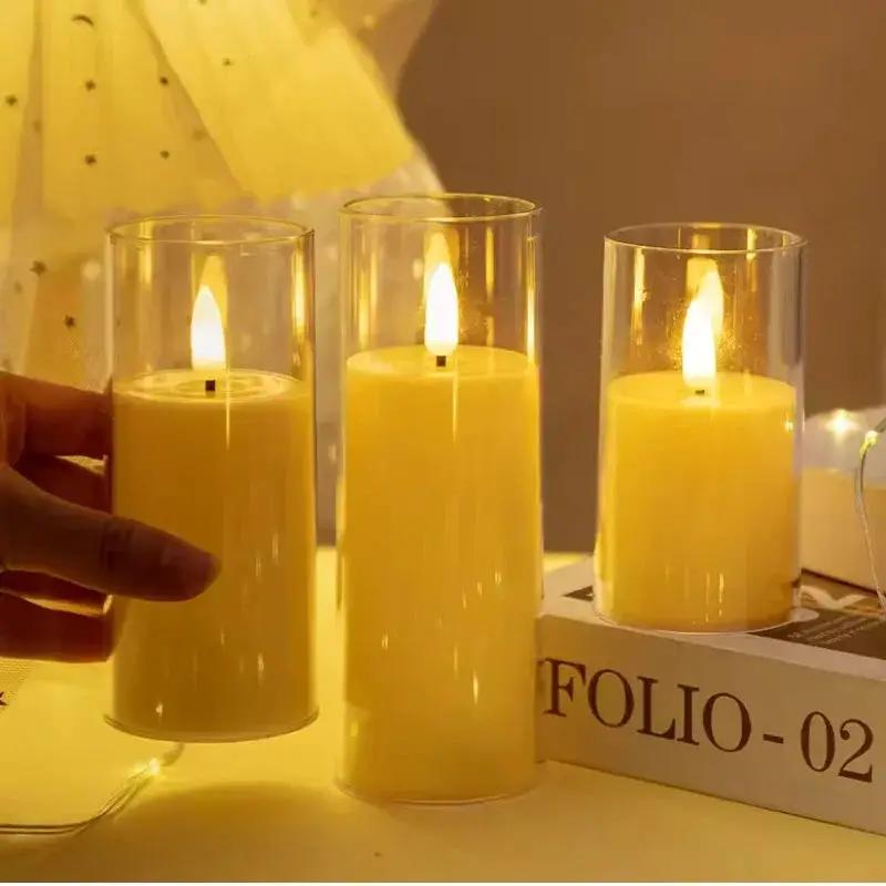Candles - Flameless LED Plastic 3-Piece by House Of Avana