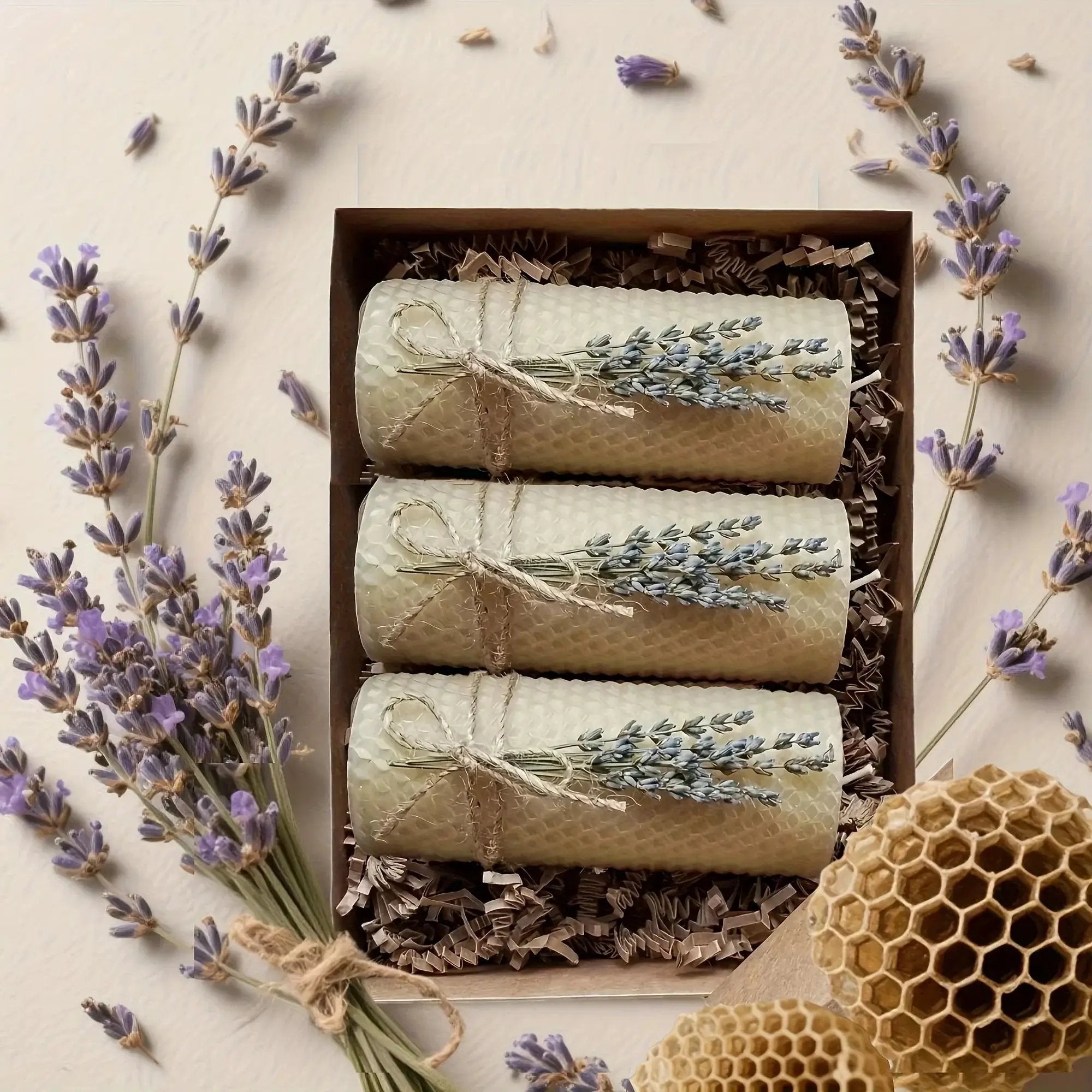 Candles - Lavender Beeswax 3-Pack by House Of Avana