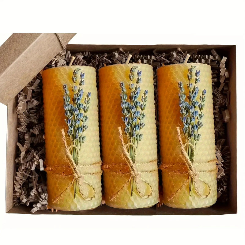 Candles - Lavender Beeswax 3-Pack by House Of Avana