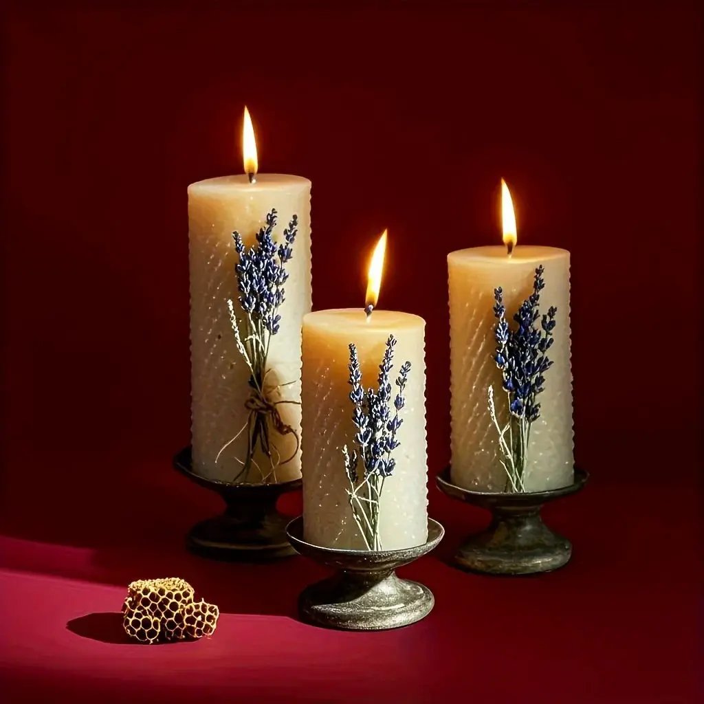Candles - Lavender Beeswax 3-Pack by House Of Avana