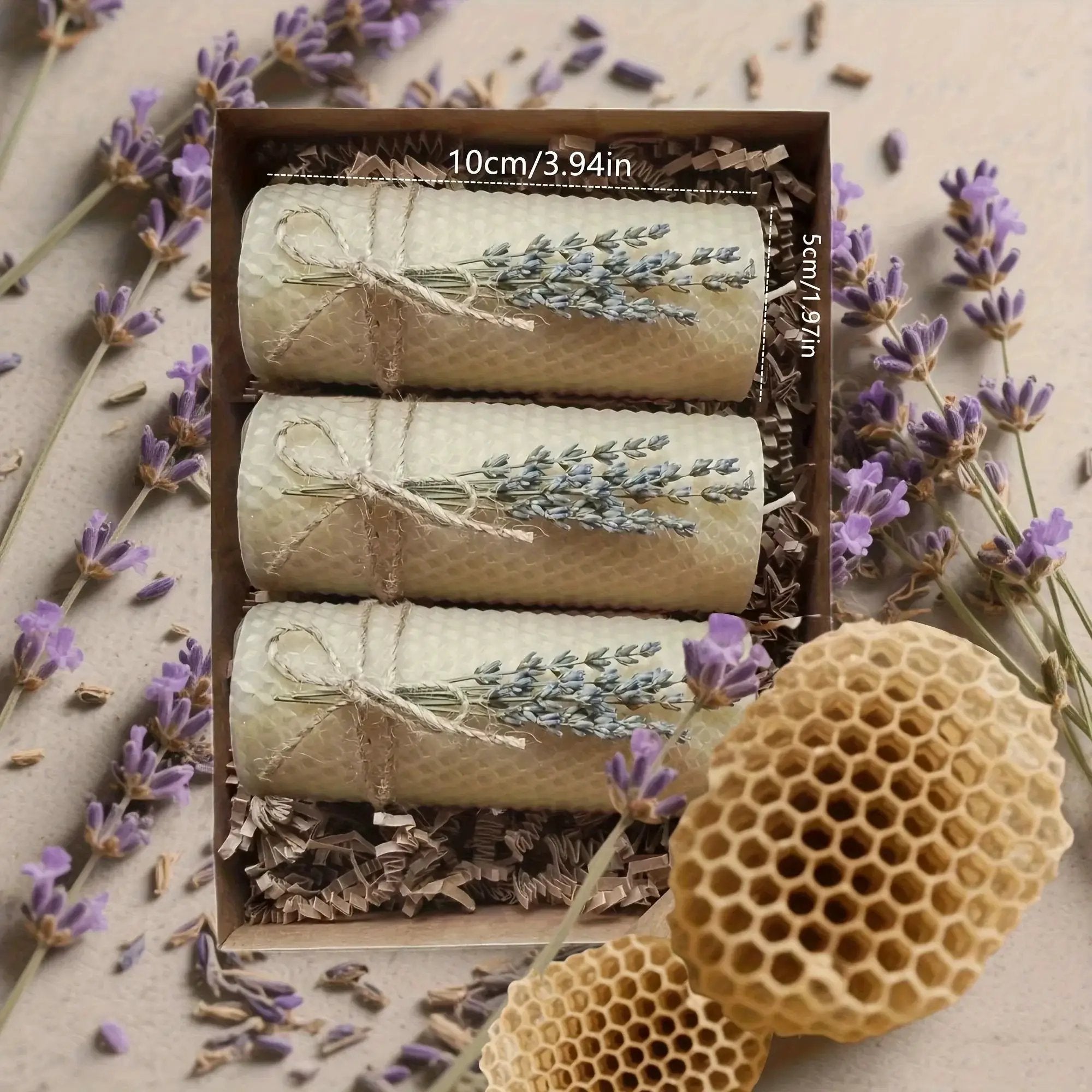 Candles - Lavender Beeswax 3-Pack by House Of Avana
