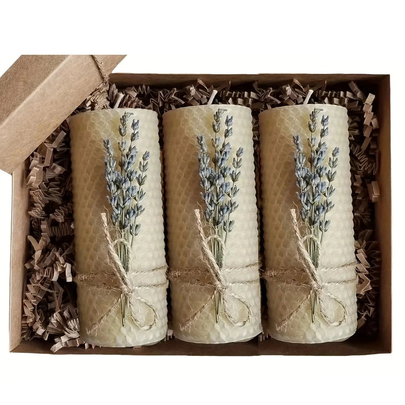 Candles - Lavender Beeswax 3-Pack by House Of Avana