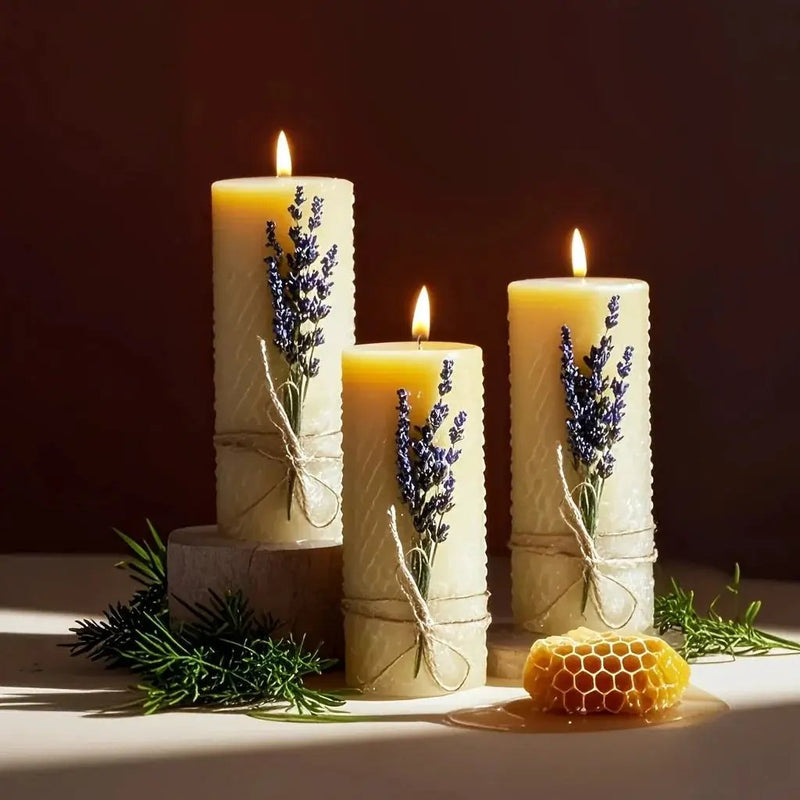 Candles - Lavender Beeswax 3-Pack by House Of Avana