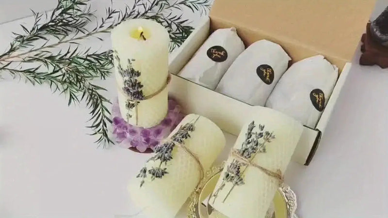 Candles - Lavender Beeswax 3-Pack by House Of Avana