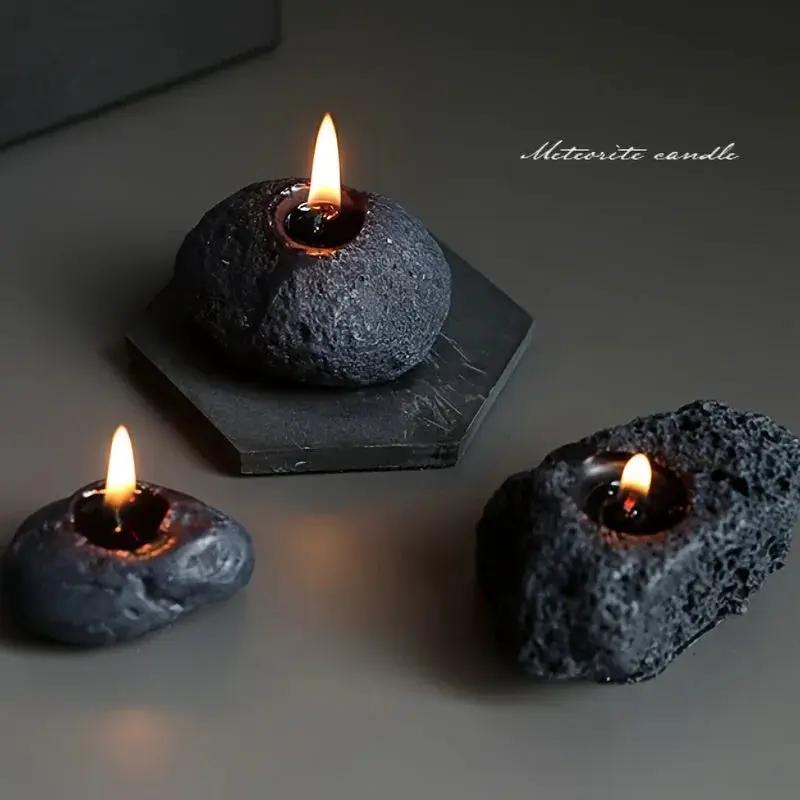 Candles - Meteorite Stone Set by House Of Avana