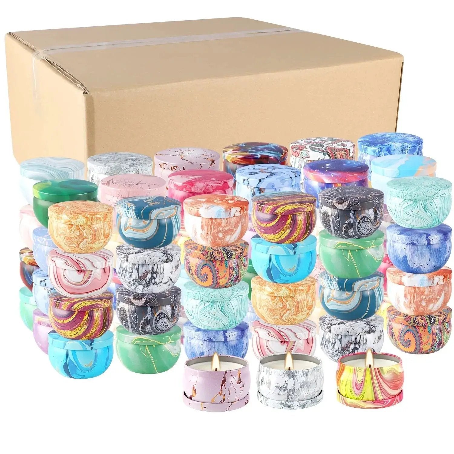 Candles - Smokeless Soy Wax Marble Scented by House Of Avana