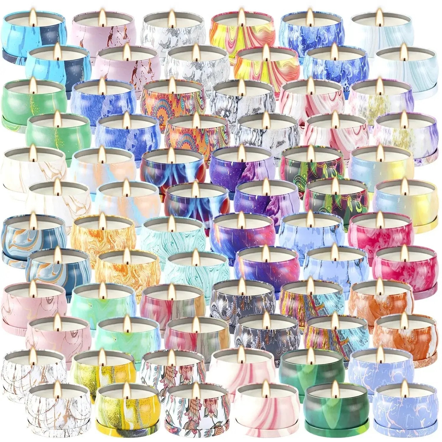 Candles - Smokeless Soy Wax Marble Scented by House Of Avana