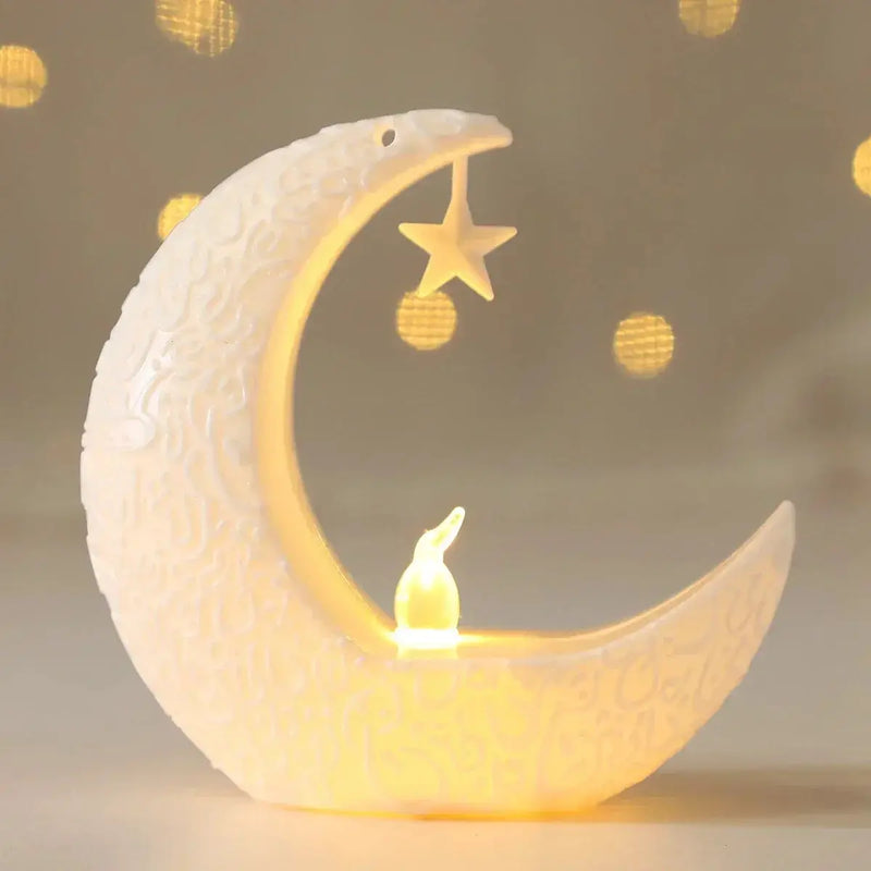 Candlestick - LED Star Moon Style White by House Of Avana