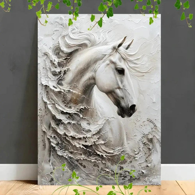 Canvas Art - Large White Framed by House Of Avana