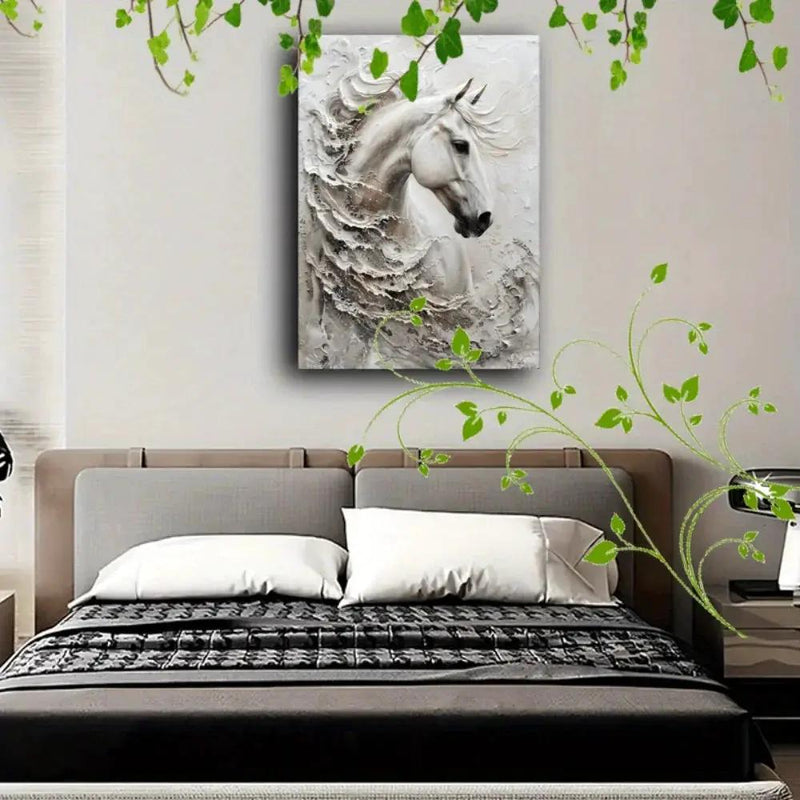 Canvas Art - Large White Framed by House Of Avana
