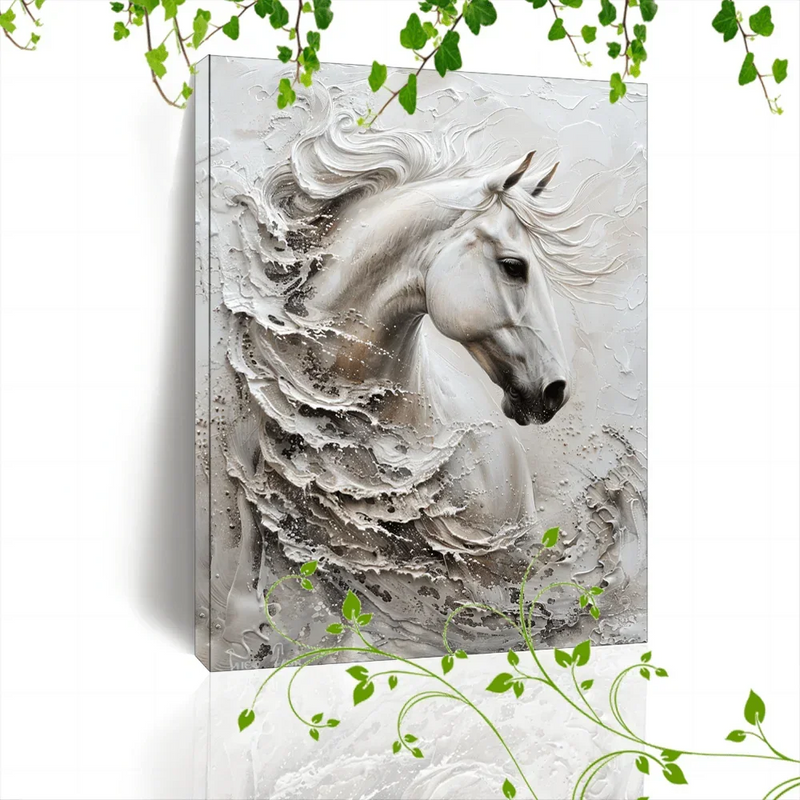 Canvas Art - Large White Framed by House Of Avana