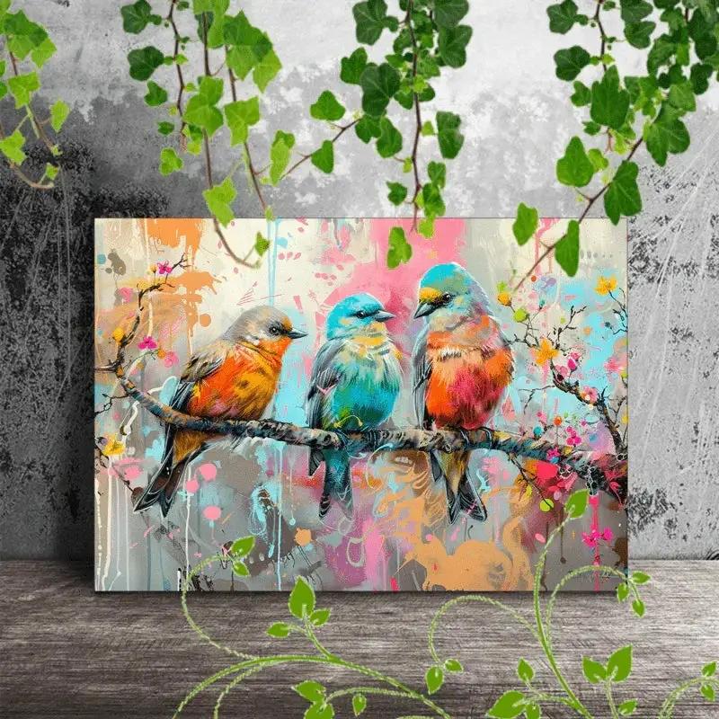 Canvas Painting - Artistic Wooden Colorful by House Of Avana