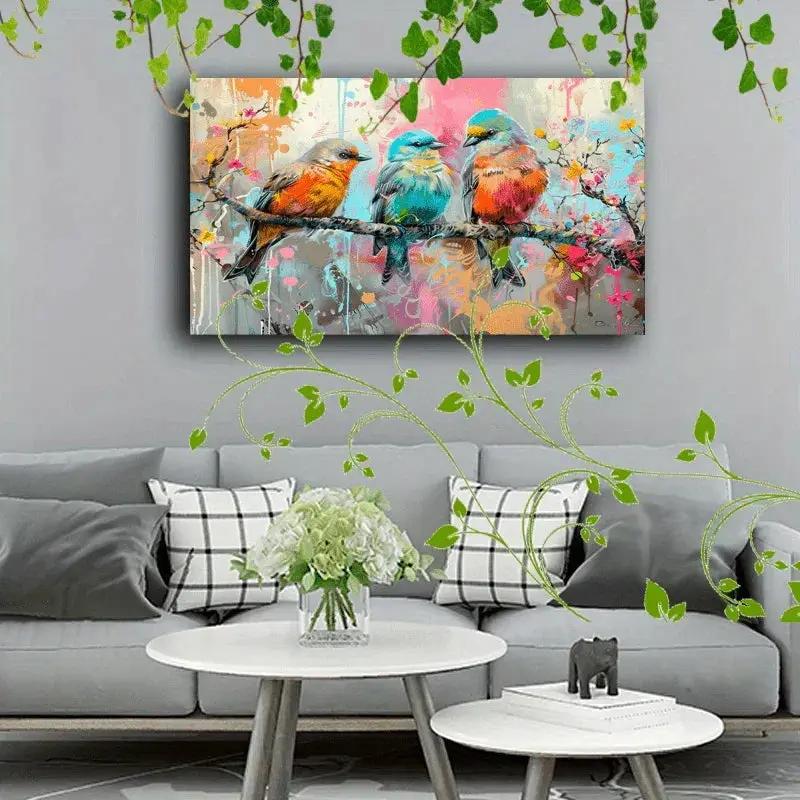 Canvas Painting - Artistic Wooden Colorful by House Of Avana