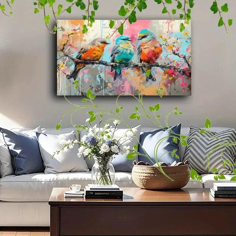 Canvas Painting - Artistic Wooden Colorful by House Of Avana