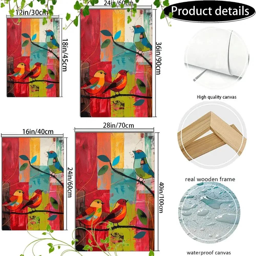 Canvas Painting - Colorful Wooden Abstract by House Of Avana