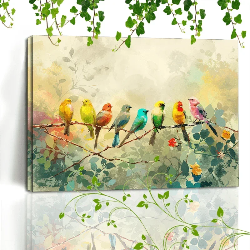 Canvas Painting - Colorful Wooden by House Of Avana