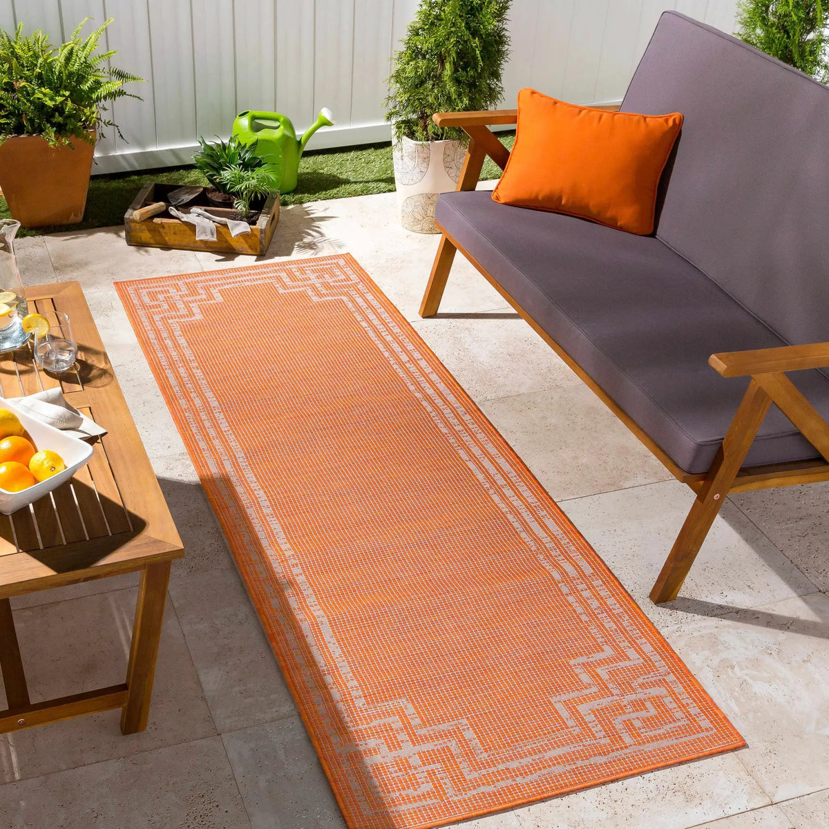 Caravonica Flatweave Outdoor Area Carpet - Clearance, installed in a room 2