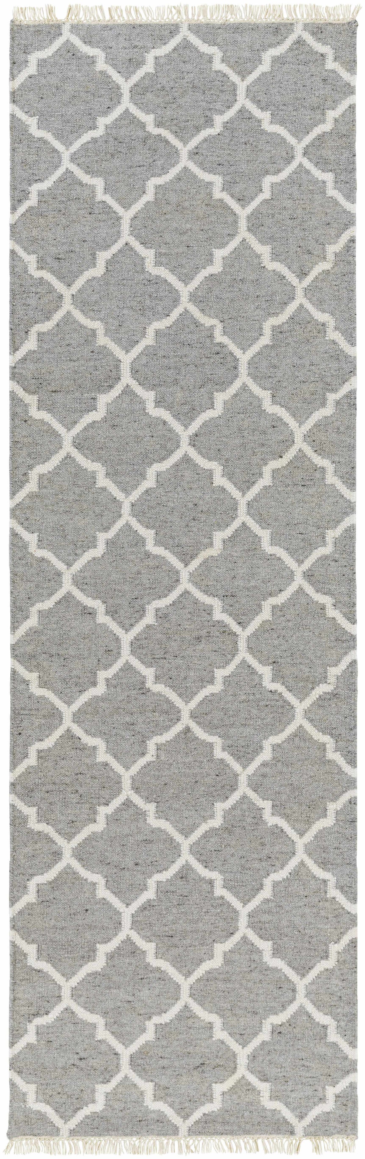 Cardin Charcoal Trellis Wool&Viscose Rug - Clearance, photo 3 of 7