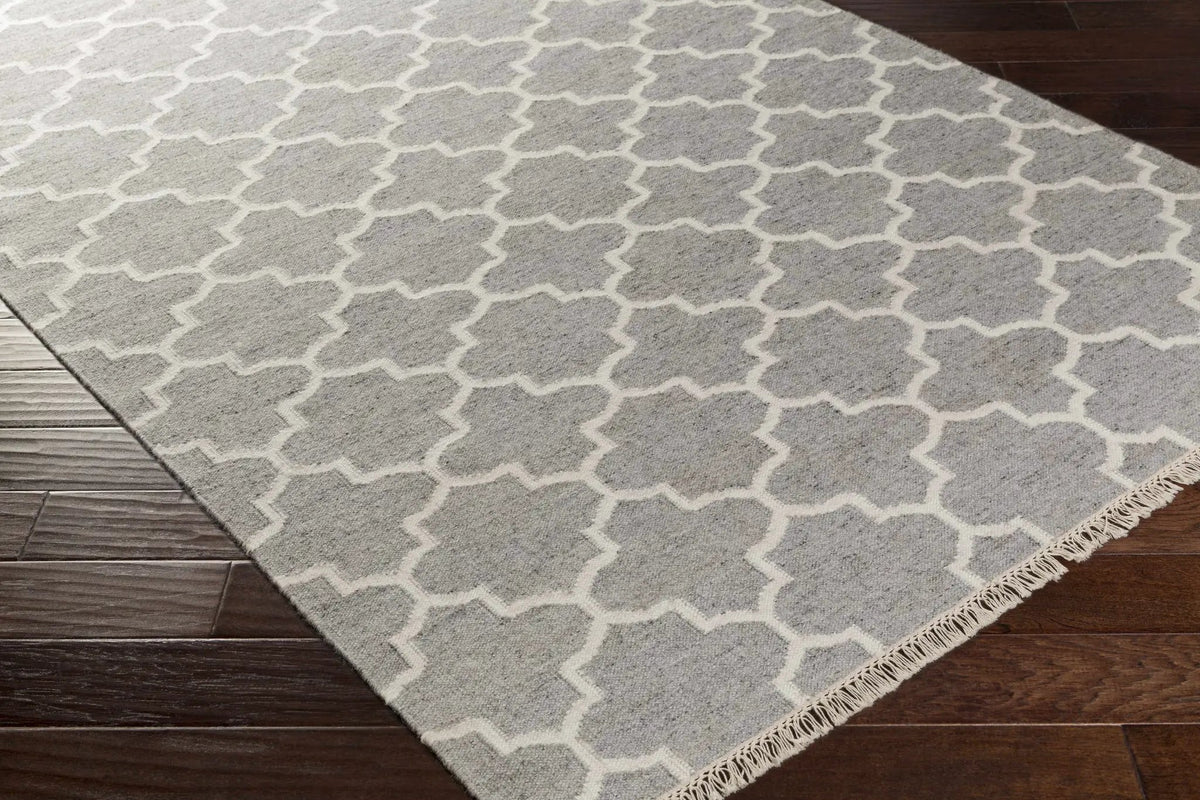 Cardin Charcoal Trellis Wool&Viscose Rug - Clearance, photo 2 of 7
