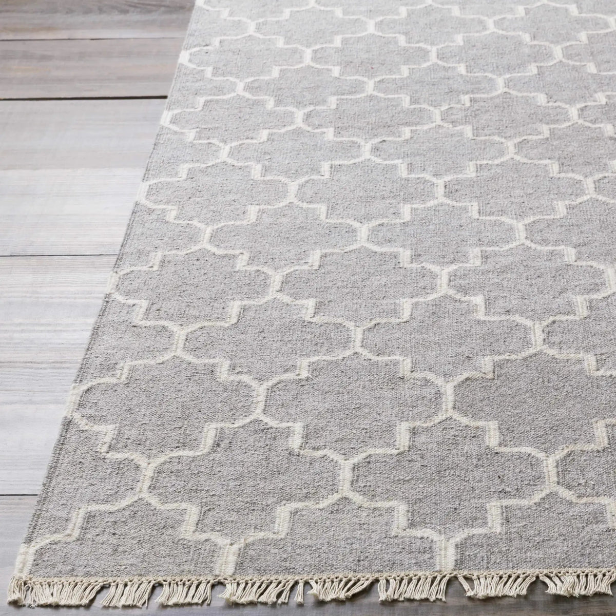 Cardin Charcoal Trellis Wool&Viscose Rug - Clearance, photo 5 of 7