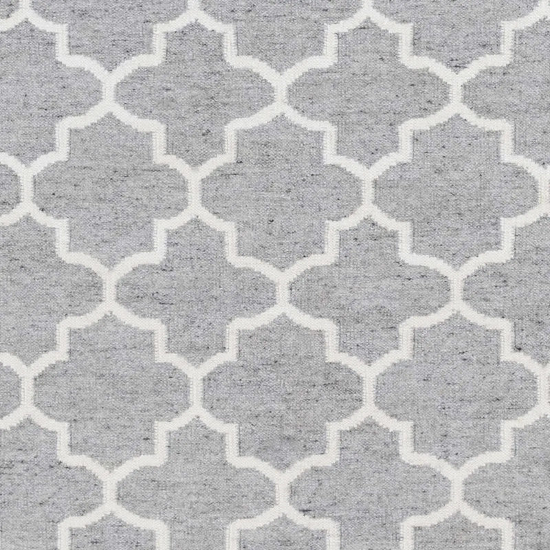 Cardin Charcoal Trellis Wool&Viscose Rug - Clearance by Boutique Rugs