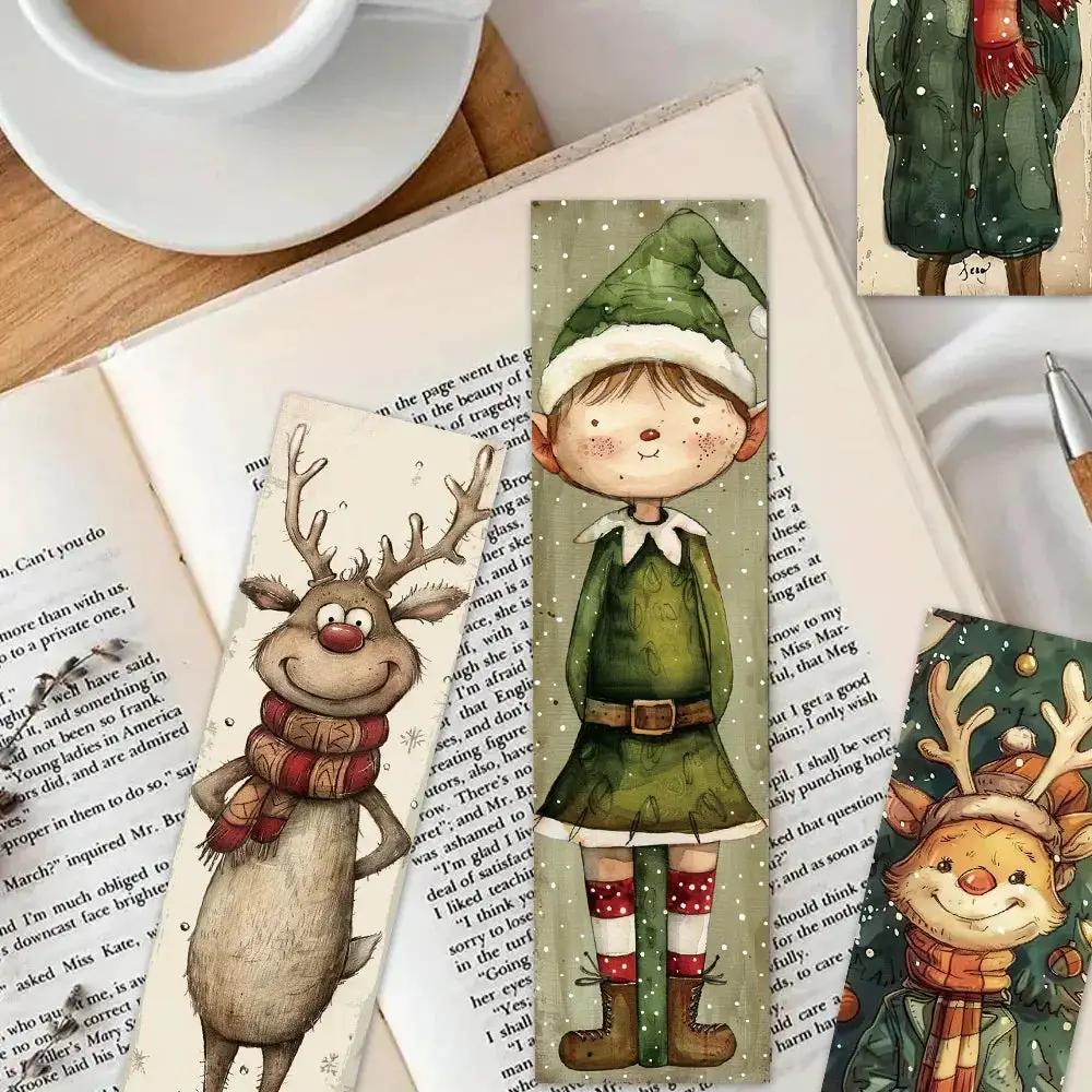 Cardboard Christmas Bookmarks Set with Student and Teacher Designs by House Of Avana