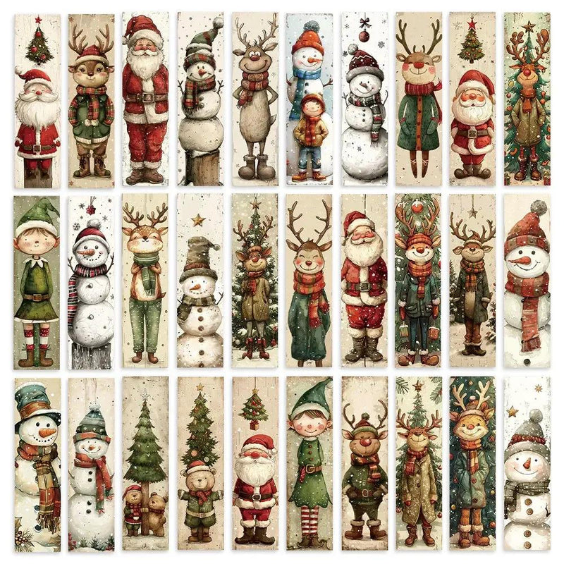 Cardboard Christmas Bookmarks Set with Student and Teacher Designs by House Of Avana