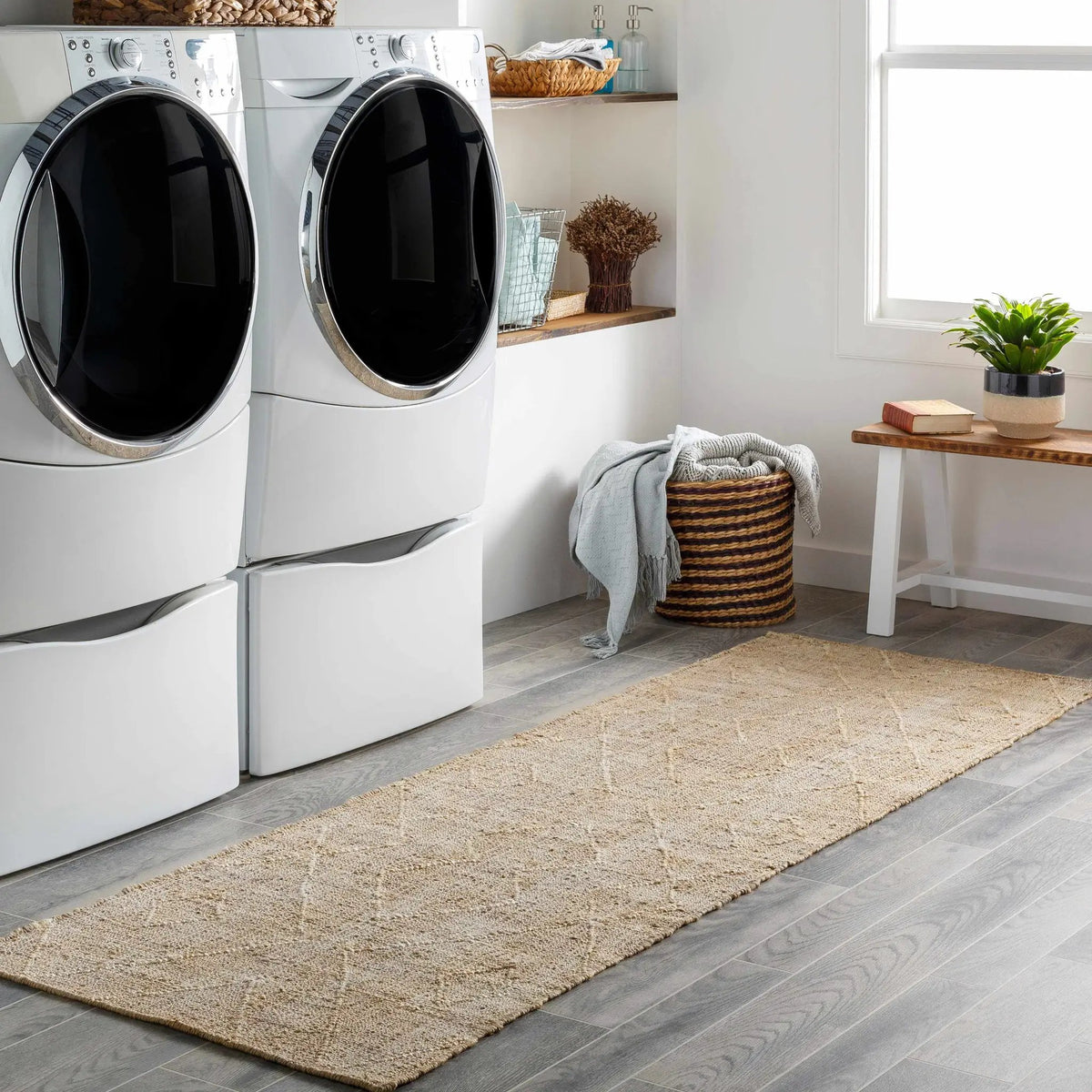 Carine Jute Area Rug - Clearance, installed in a room 2