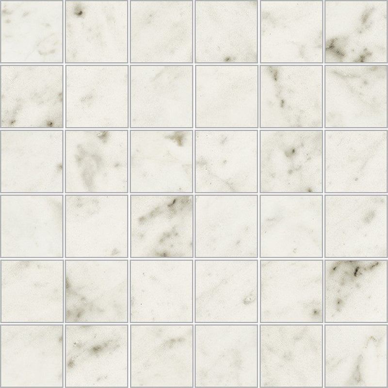 Carrara Blanco Natural 2x2 Marble Look Porcelain Mosaics 12x12 Porcelain Natural 12x12 Mosaics
