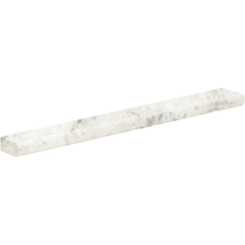 Carrara Blanco Natural Battiscopa Marble Look Porcelain Moldings 3x24 Porcelain Natural 3x24 Moldings