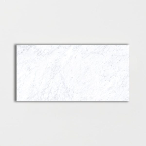 Carrara Blanco Polished Marble Look Porcelain Tiles 24x48