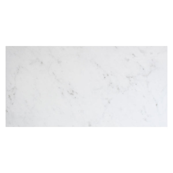 Carrara Blanco Polished Marble Look Porcelain Tiles 12x24