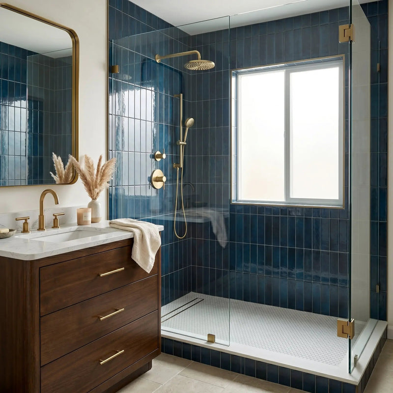 Carrara Contour Warm Walnut Bathroom Vanities 37x22 by Stonetiledepot