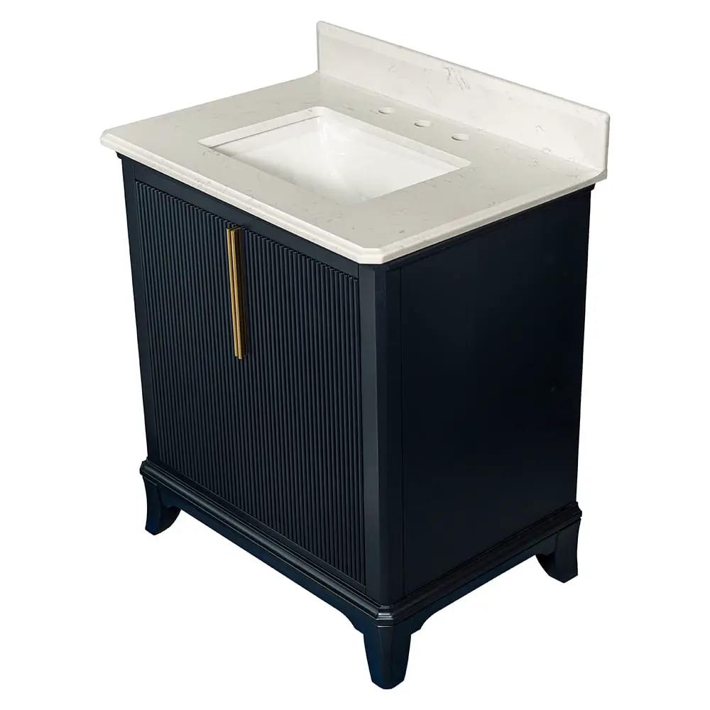 Carrara Grosvenor Nayv Blue Bathroom Vanities 31x22 by Stonetiledepot