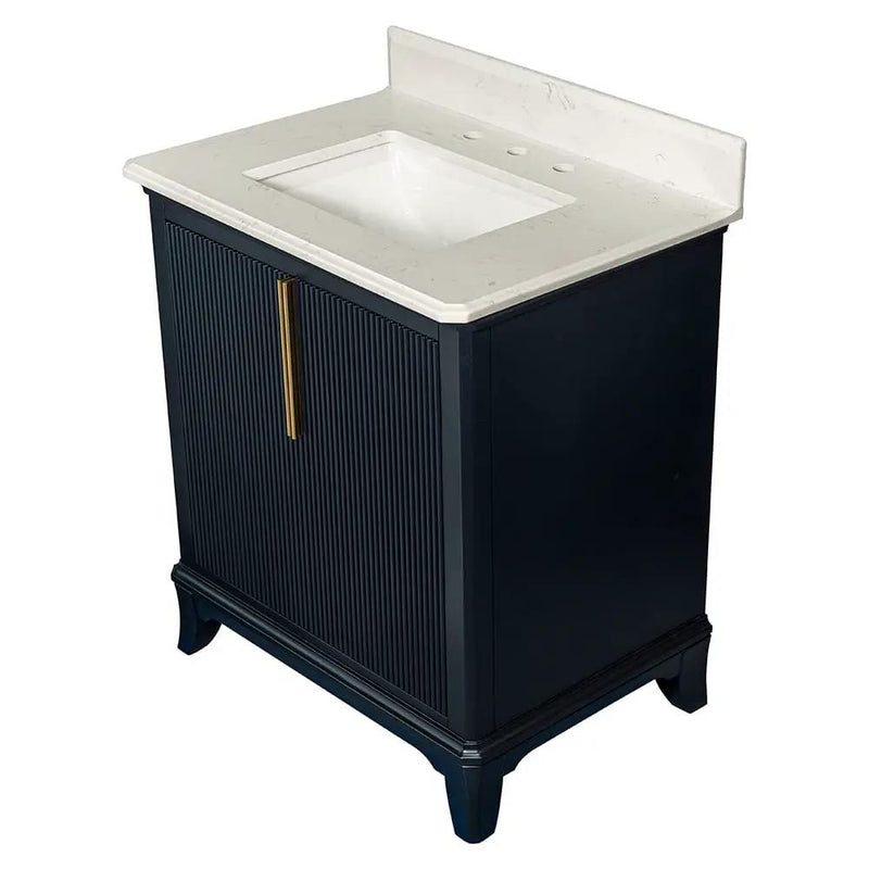 Carrara Grosvenor Nayv Blue Bathroom Vanities 31x22 by Stonetiledepot