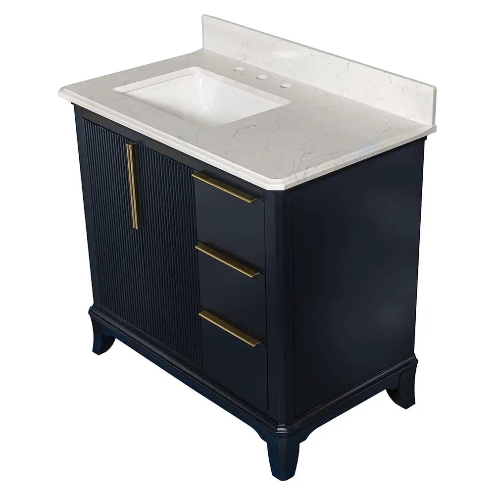 Carrara Grosvenor Nayv Blue Bathroom Vanities 37x22 by Stonetiledepot