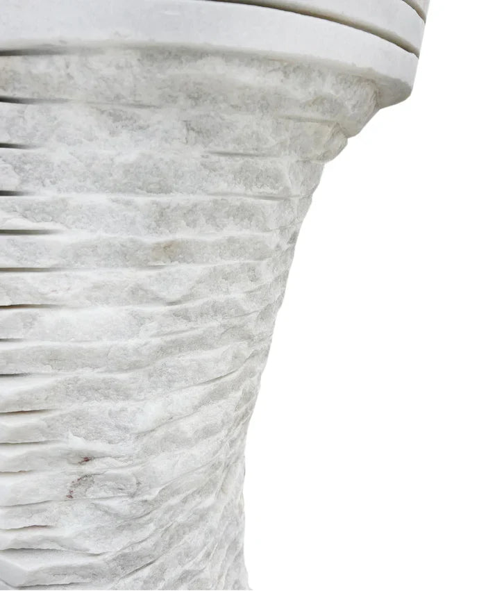 Carrara White Marble Designer Pedestal Stand-Alone Sink (W)16" (L)16" (H)36 by GobekDesign