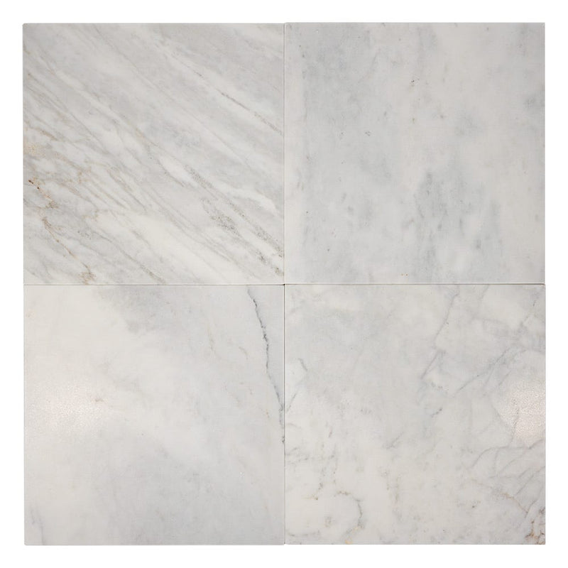 Black, Carrara T Honed Checkerboard Pattern Marble Tiles 12x12 Marble Honed 12x12 Tiles — 8