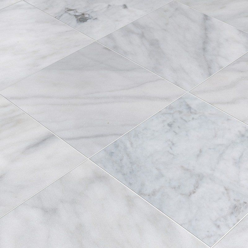 Carrara T Honed Marble Tiles 18x18 Marble Honed 18x18 Tiles — 2
