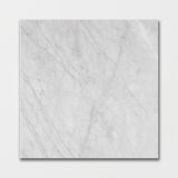 Carrara T Honed Marble Tiles 18x18