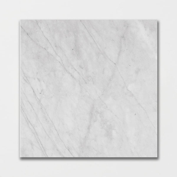 Carrara T Honed Marble Tiles 18x18