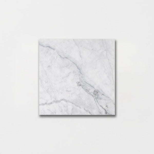 Carrara T Honed Marble Tiles 5 1/2x5 1/2