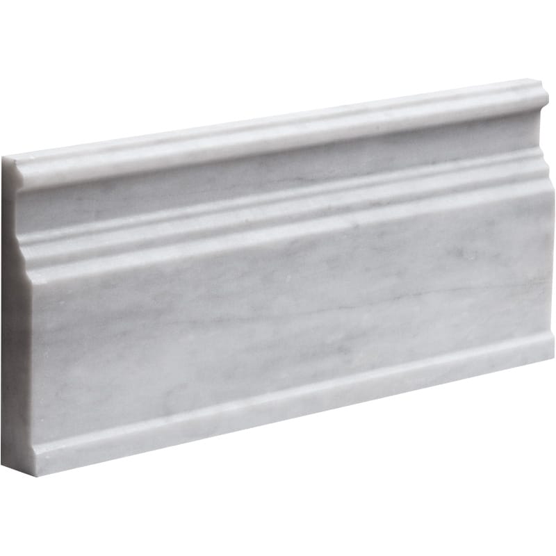 Carrara T Honed Base Marble Moldings 5 1/16x12 Marble Honed 6x12 Moldings